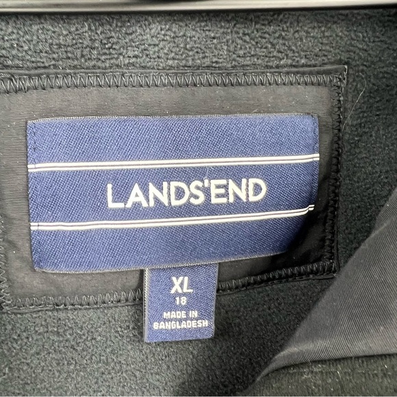 Lands' End Women's Black Squall Thick Heavy Jacket Coat XL Waterproof - Picture 4 of 11